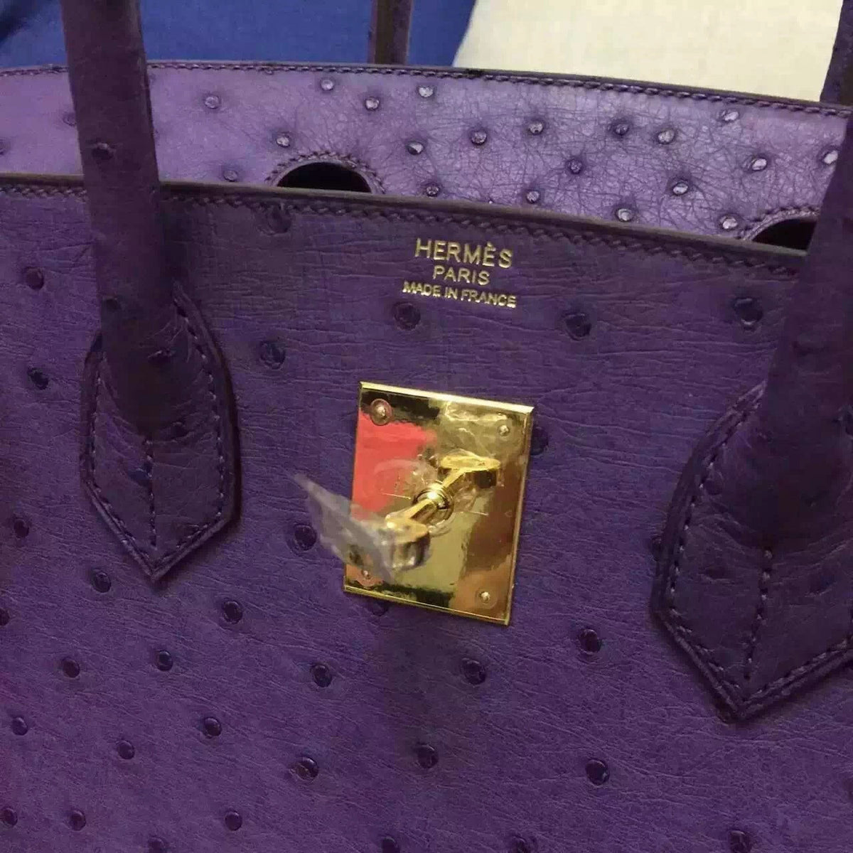 Hermes Violet Birkin 30cm KK Ostrich Leather Gold Hardware