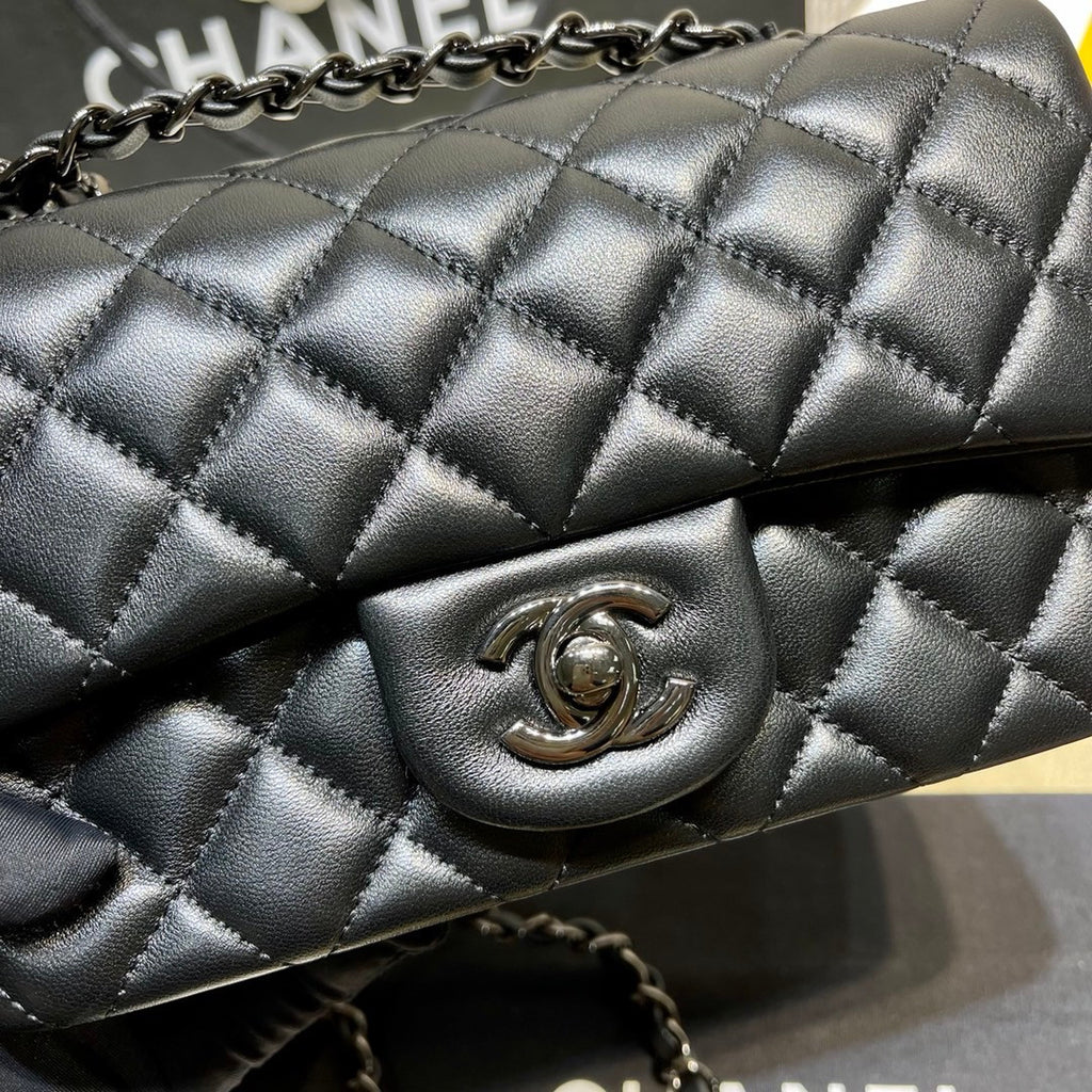 Chanel ALL BLACK  MINI FLAP BAG