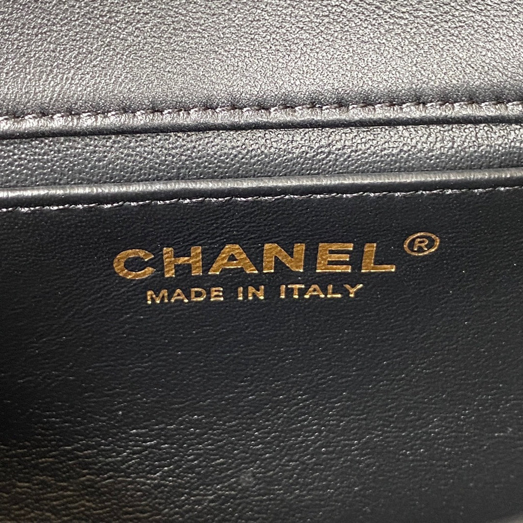 Chanel MINI FLAP BAG with Charms Black Lambskin