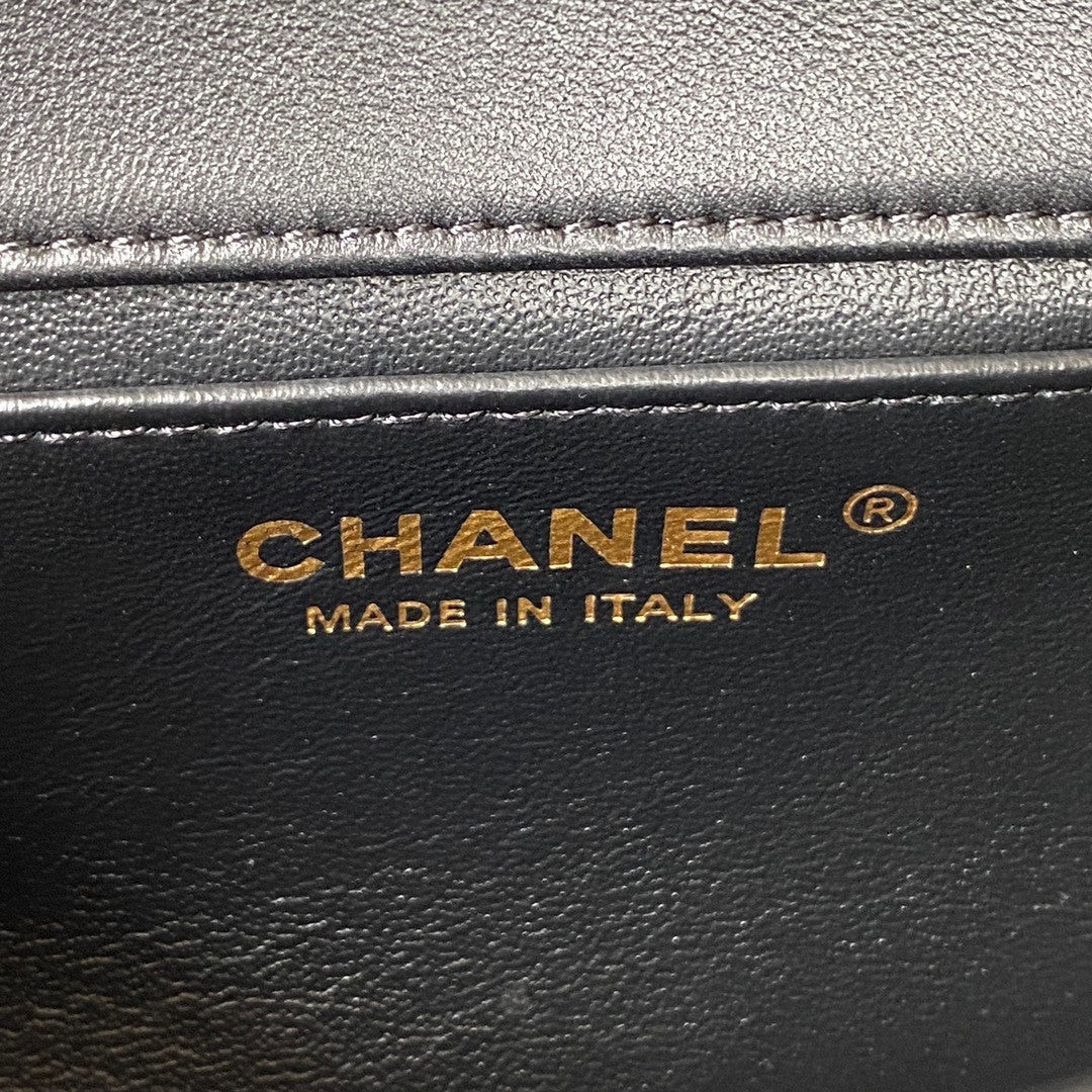 Chanel MINI FLAP BAG with Charms Black Lambskin