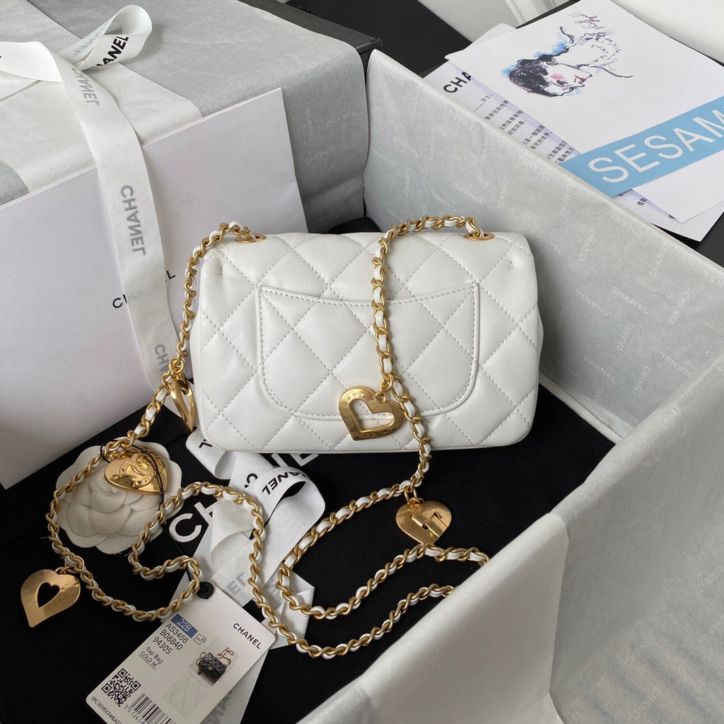 Chanel MINI FLAP BAG with Charms White Lambskin