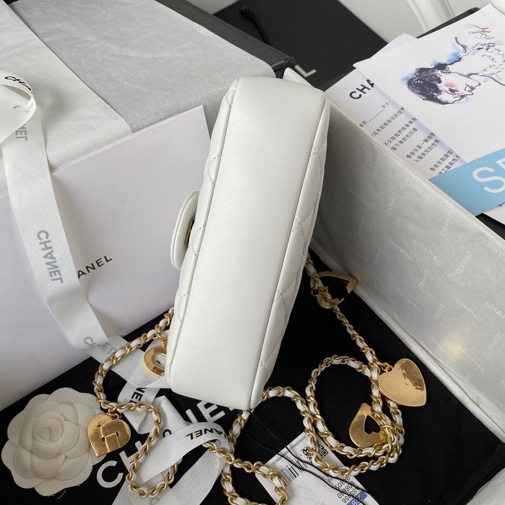 Chanel MINI FLAP BAG with Charms White Lambskin