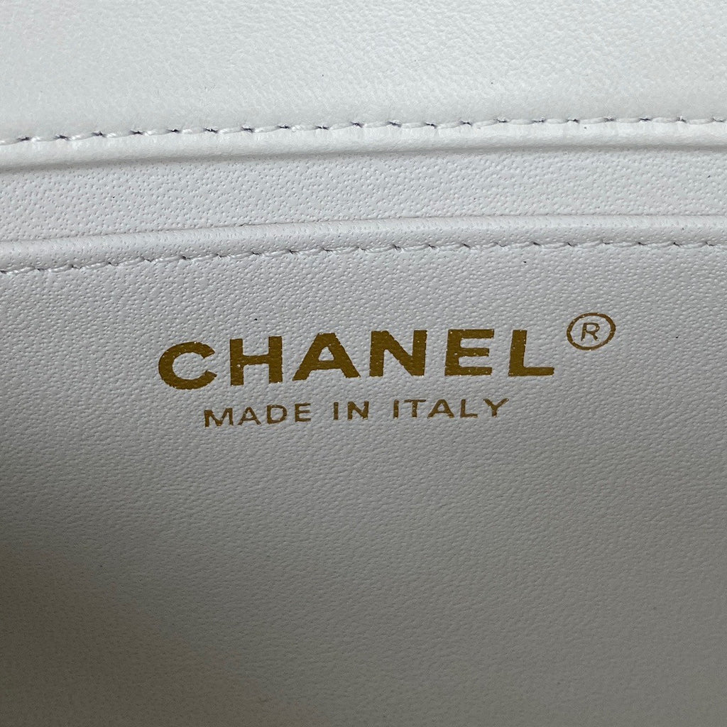 Chanel MINI FLAP BAG with Charms White Lambskin