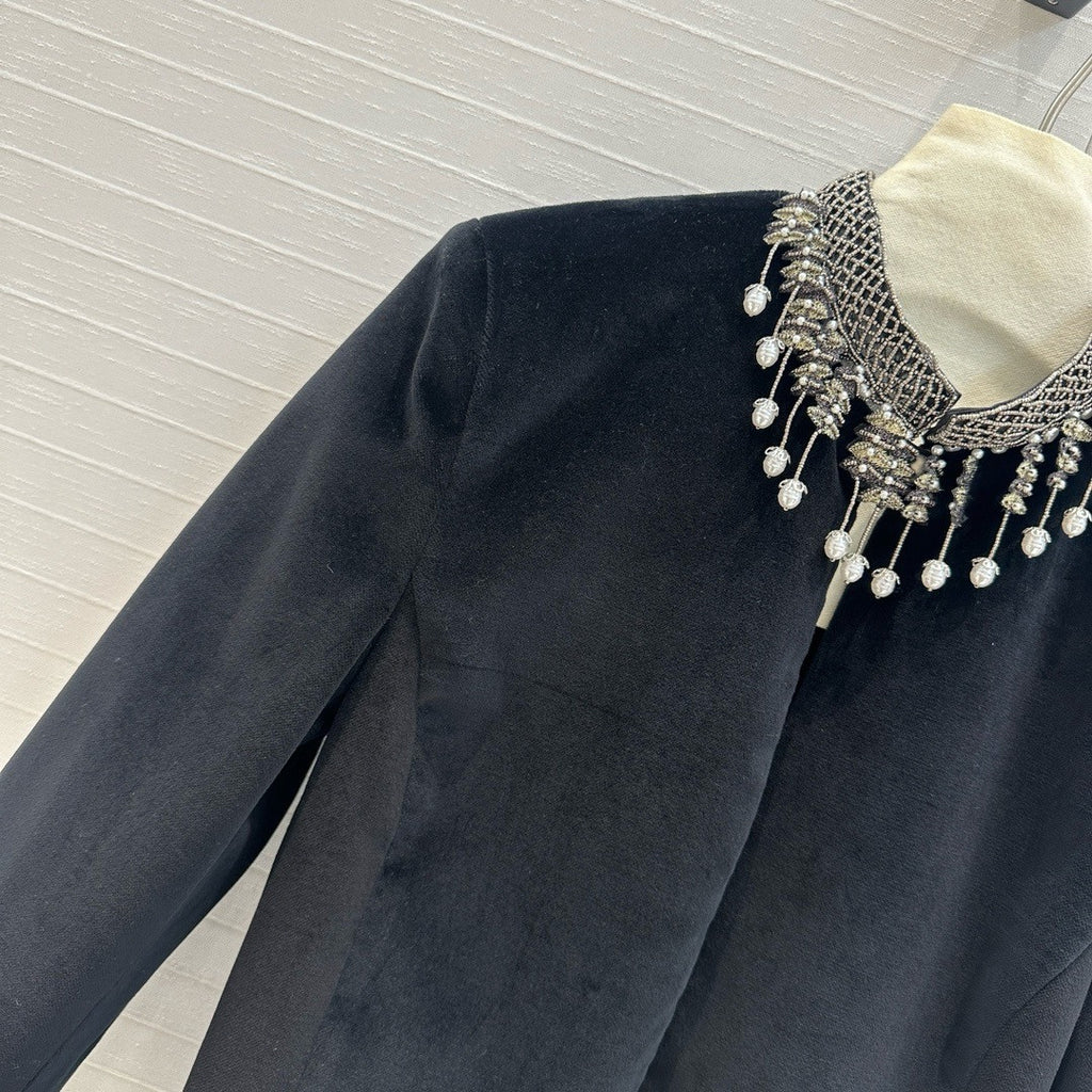 Christian Dior Embroidered Cropped Jacket