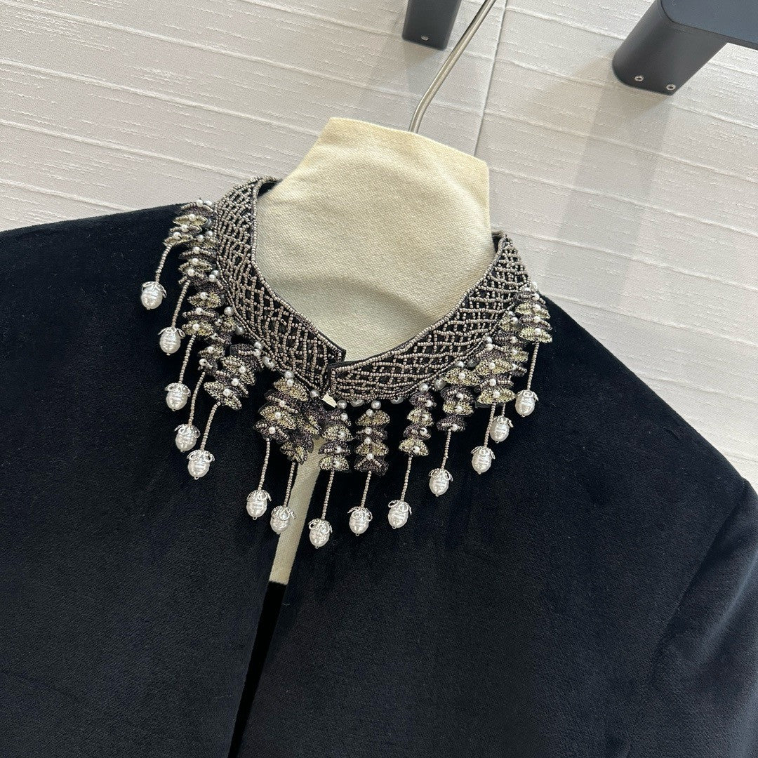 Christian Dior Embroidered Cropped Jacket