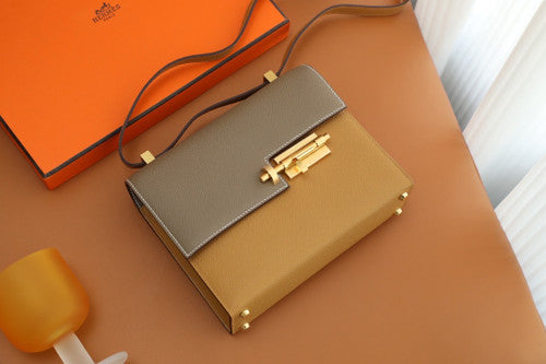 Hermès Etoupe/Sesam Verrou 21 Bag