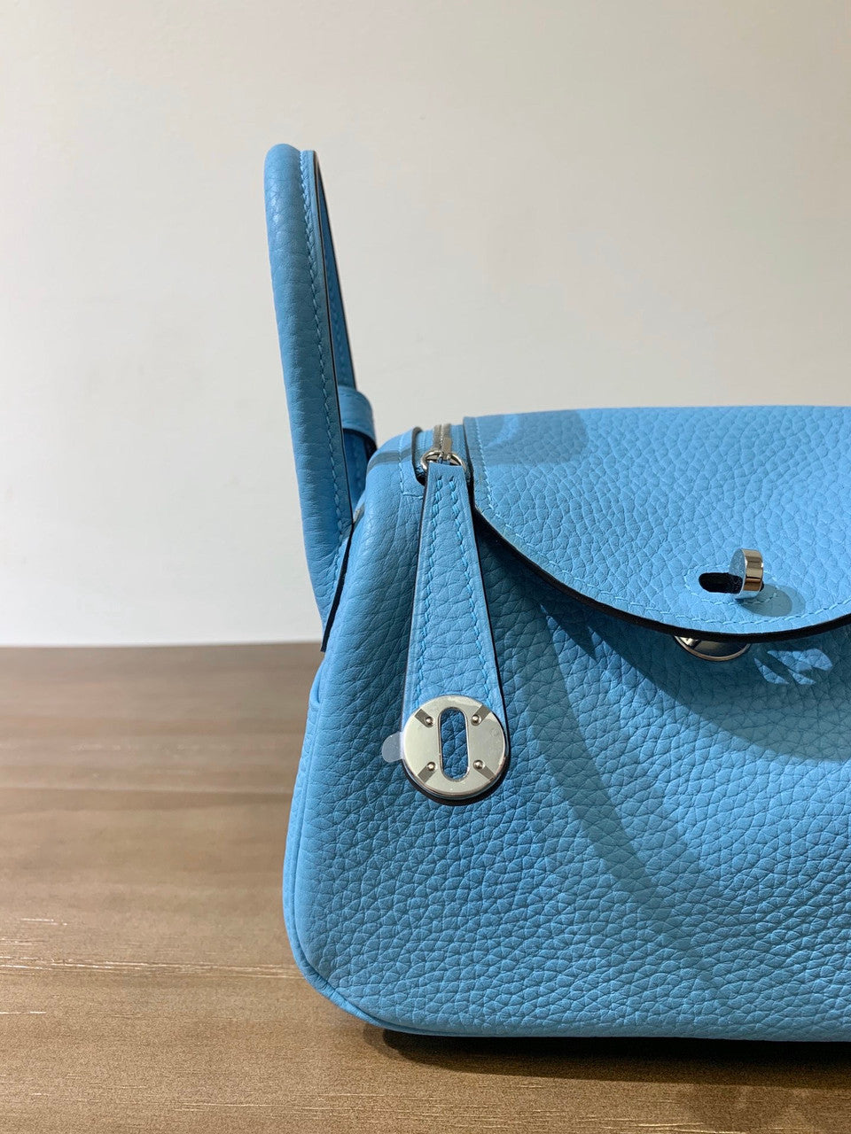 Hermes Mini Lindy 20cm Bag Blue de Nord Togo Palladium Hardware