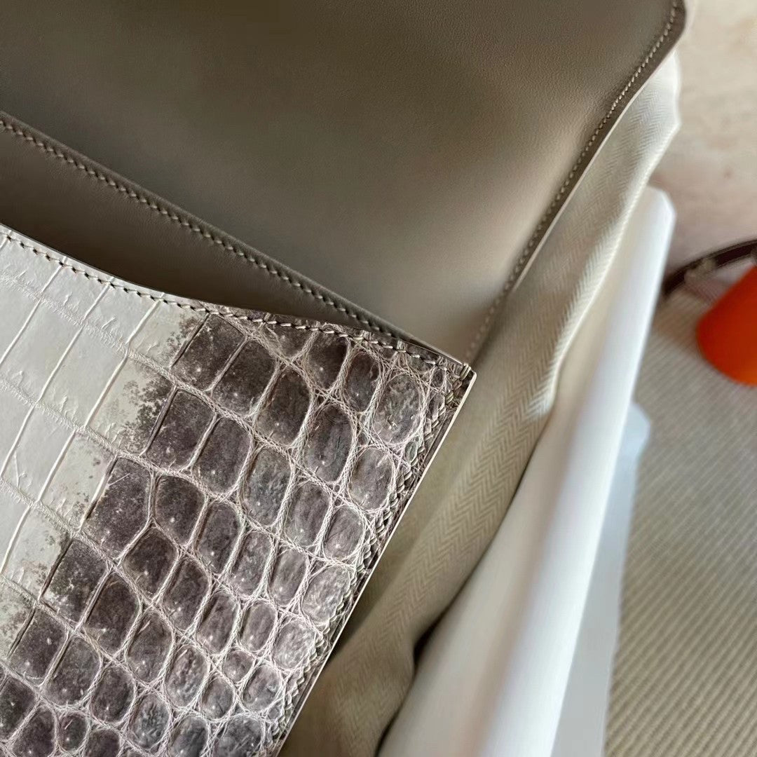 [Exclusive]  Hermes Himalaya Constance 24 Niloticus Crocodile bag with palladium Hardwares
