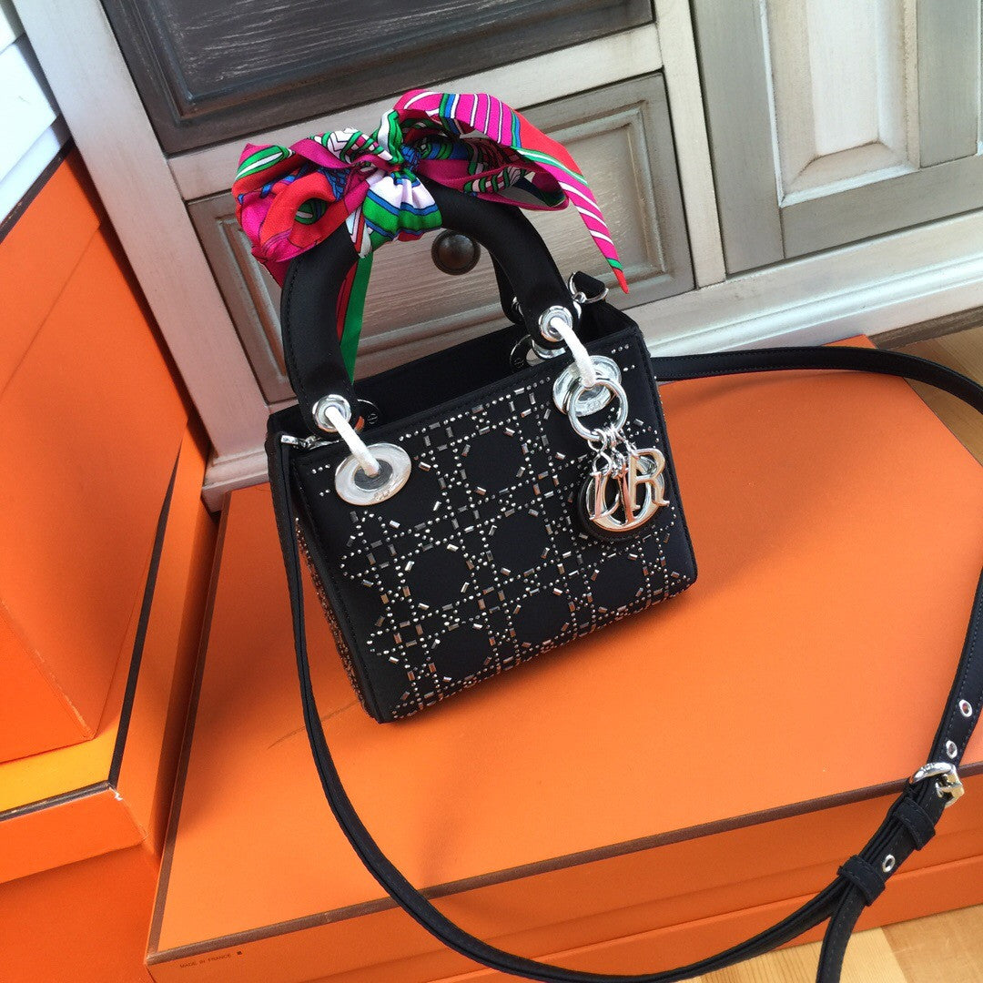 Christian Dior MINI LADY DIOR SATIN BAG