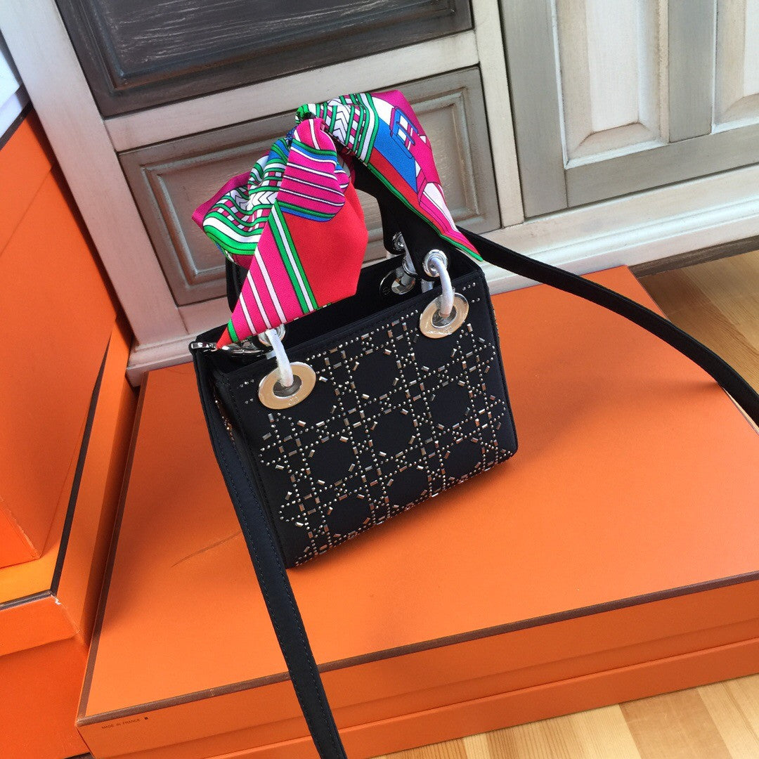 Christian Dior MINI LADY DIOR SATIN BAG