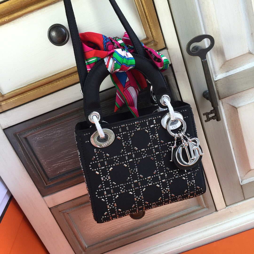 Christian Dior MINI LADY DIOR SATIN BAG