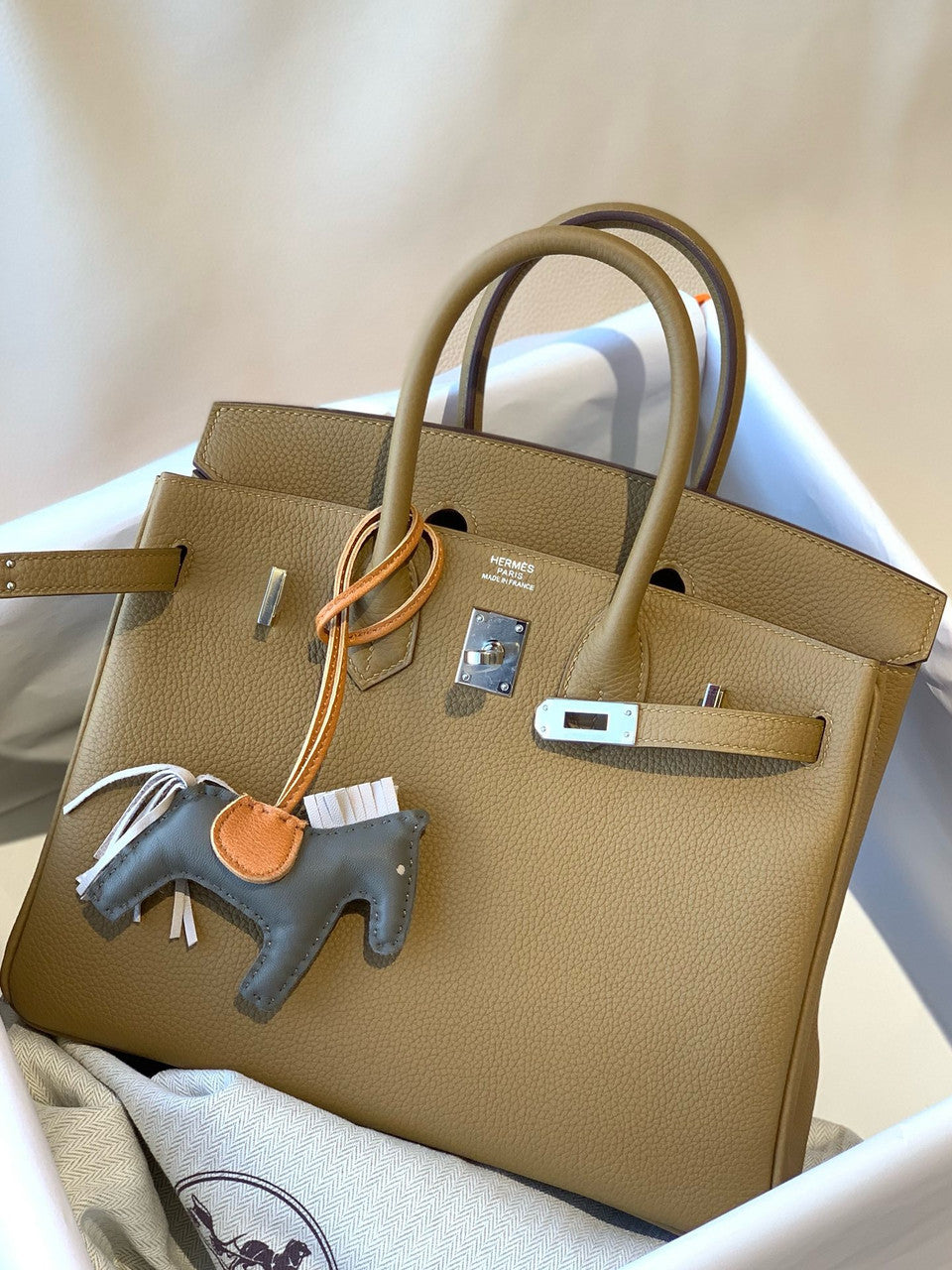 Hermes U8 Bronze Sore Birkin 25 cm Togo Palladium Hardware