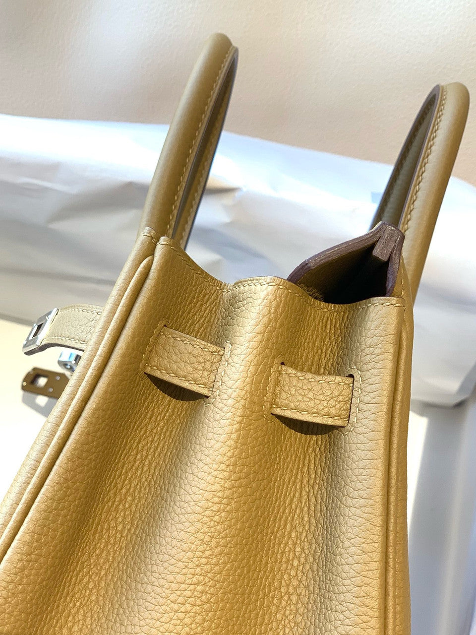 Hermes U8 Bronze Sore Birkin 25 cm Togo Palladium Hardware
