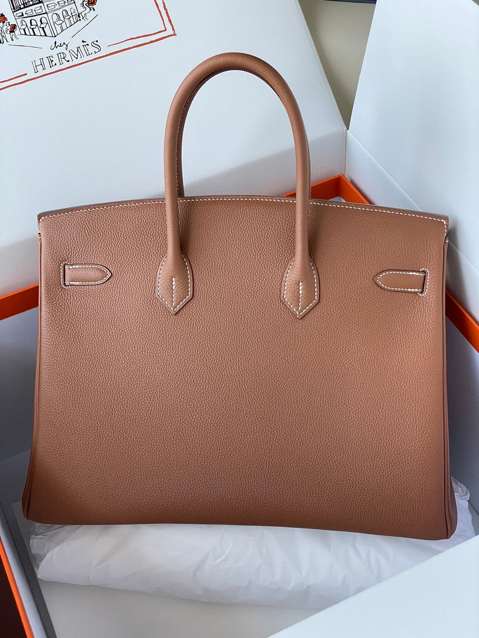 Hermès Birkin 35 cm Gold Togo Leather Gold Hardware