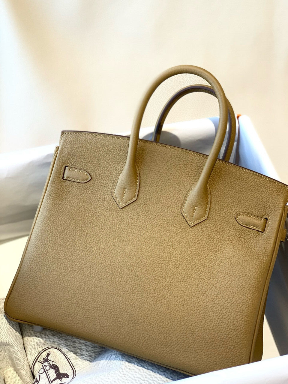 Hermes U8 Bronze Sore Birkin 25 cm Togo Palladium Hardware