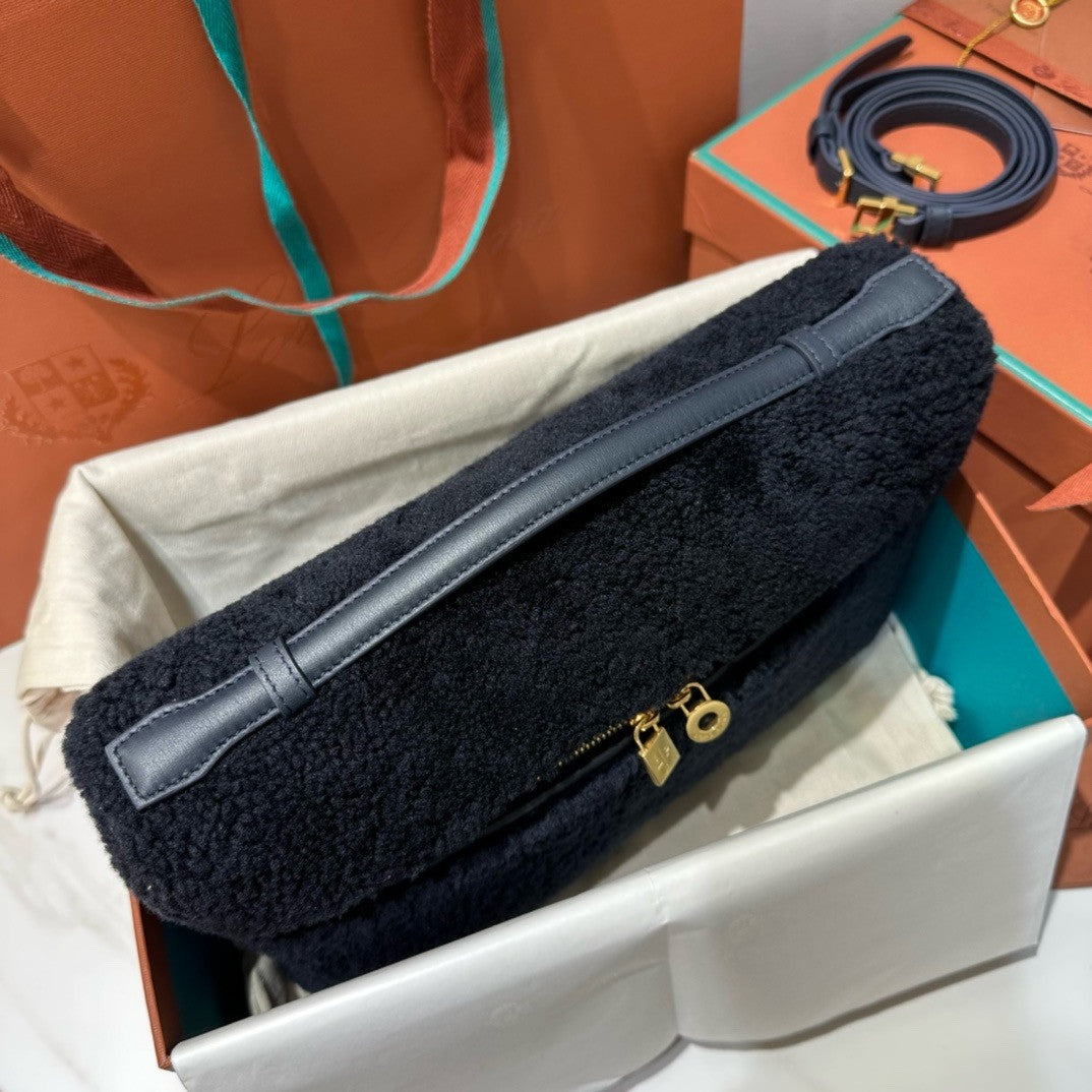 Loro Piana Extra Pocket L27  Ram Leather Blue