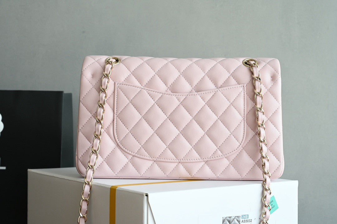 CHANEL  FALL-WINTER 2024/25 CLASSIC 11.12 HANDBAG Lambskin Light Pink 2024
