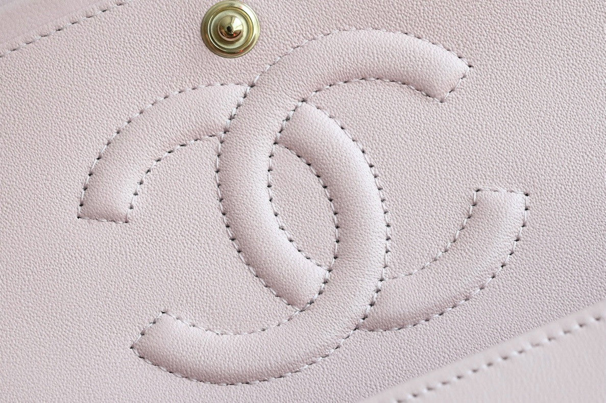 CHANEL  FALL-WINTER 2024/25 CLASSIC 11.12 HANDBAG Lambskin Light Pink 2024