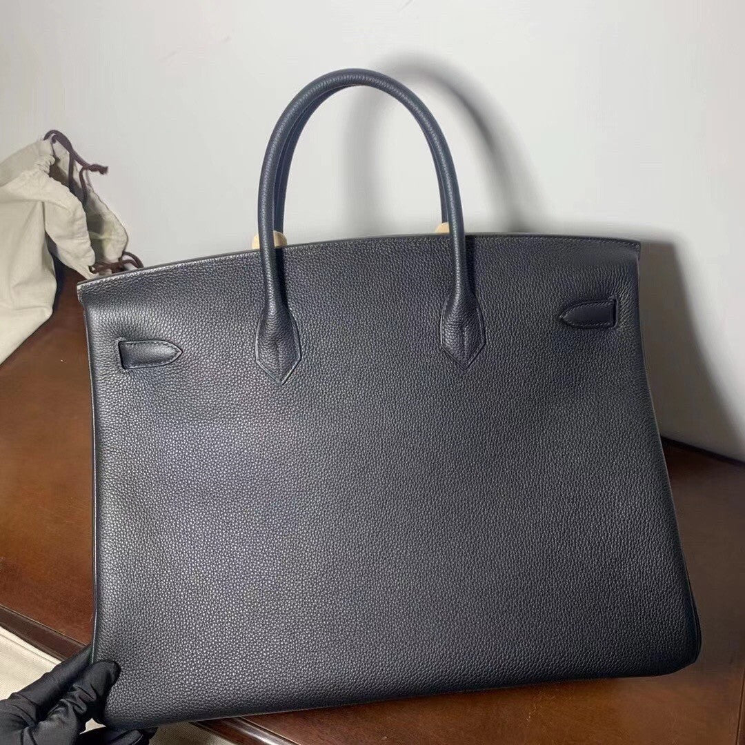 Hermes Black Birkin 40 Togo leather