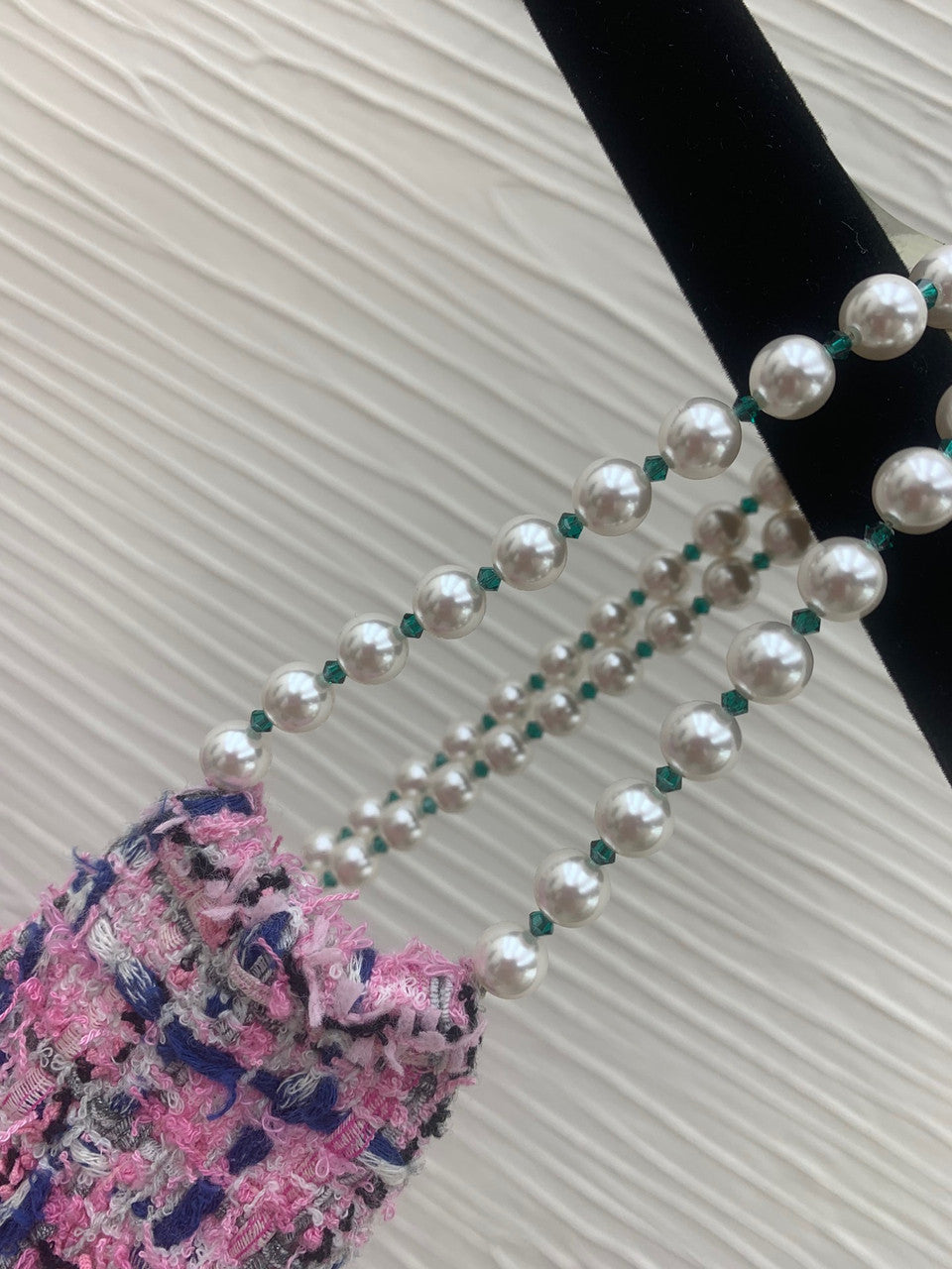 Chanel SS2023 Pre-Collection Cotton Tweed & Imitation Pearls Dress