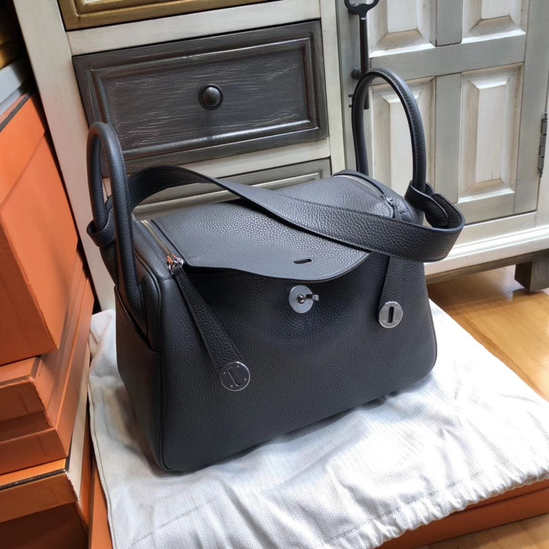 Hermes Lindy 30 Graphite Togo Palladium Hardware