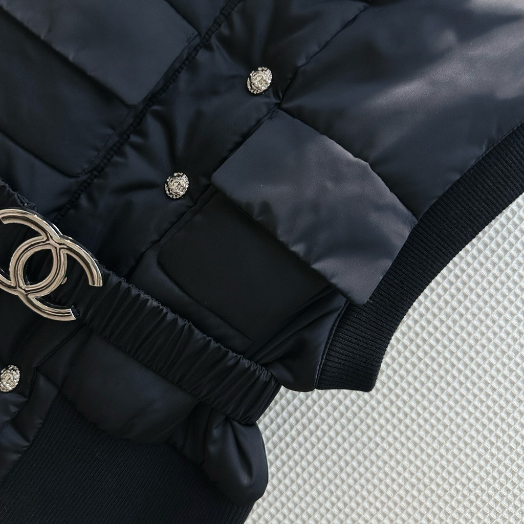 Chanel 2023/24 CoCo Neige Satin & Cashmere VEST BLACK
