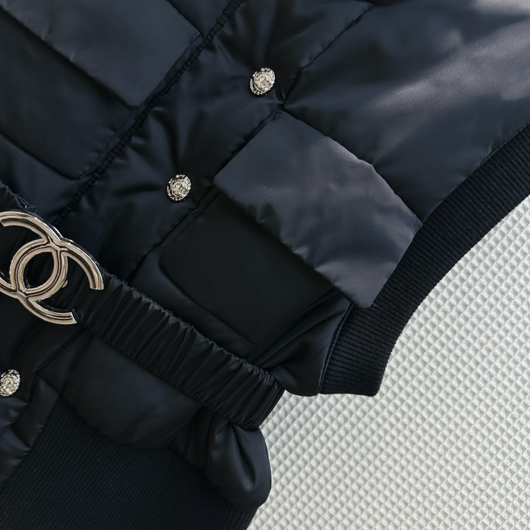 Chanel 2023/24 CoCo Neige Satin & Cashmere VEST BLACK