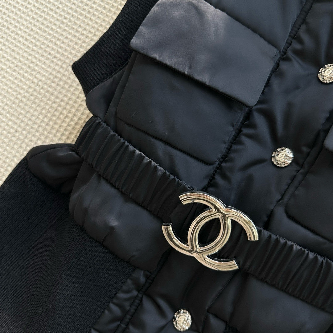 Chanel 2023/24 CoCo Neige Satin & Cashmere VEST BLACK