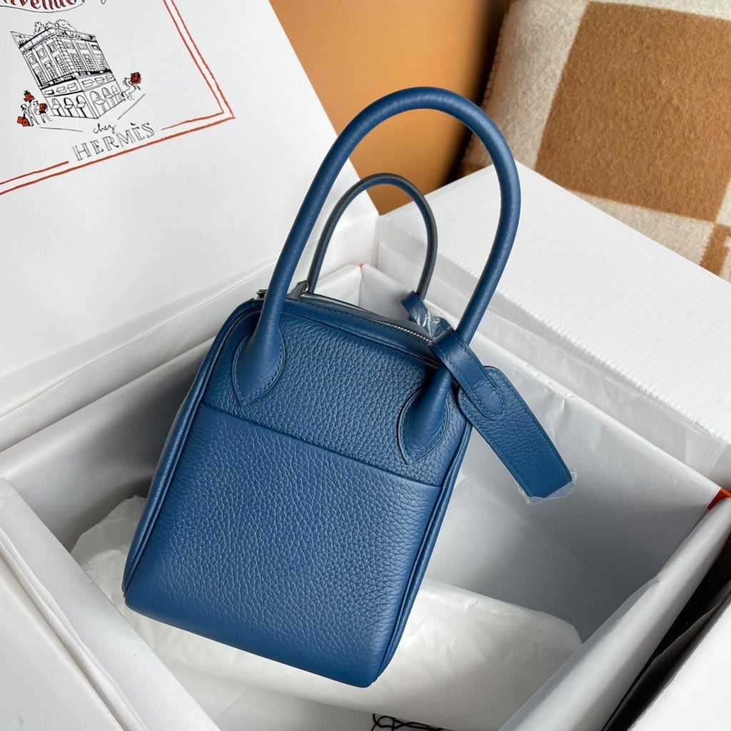 Hermes Deep Bleu Lindy 26 Togo Palladium Hardware