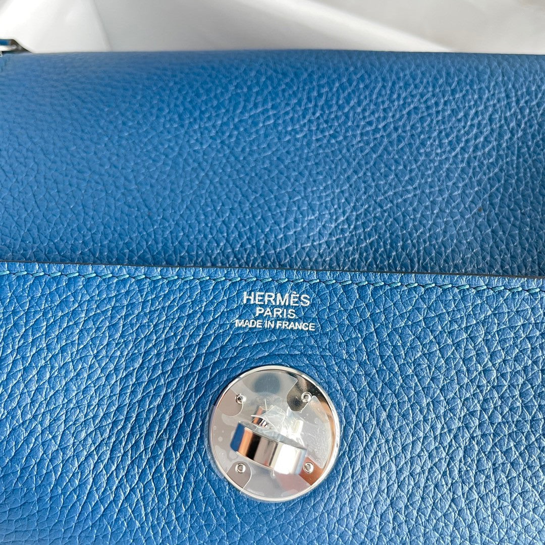 Hermes Deep Bleu Lindy 26 Togo Palladium Hardware