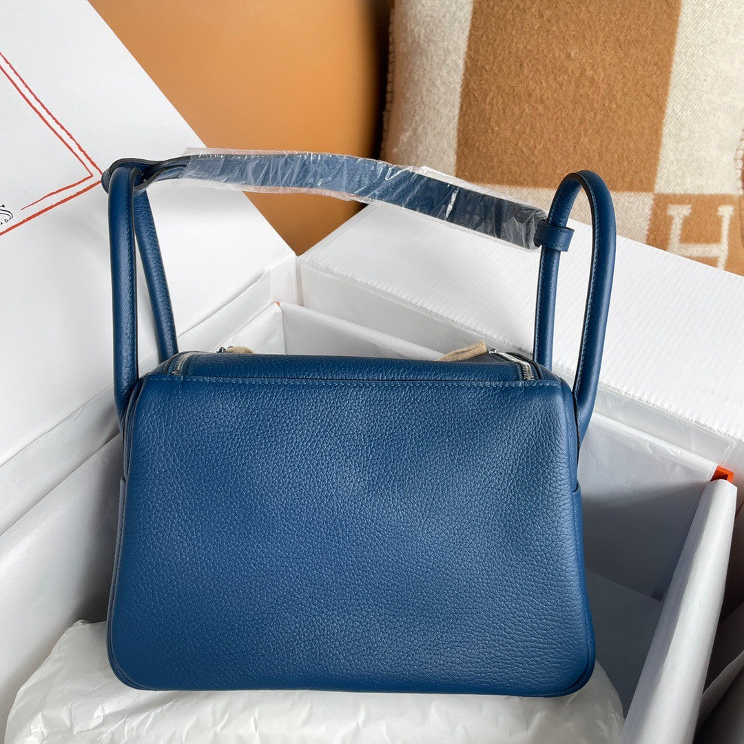 Hermes Deep Bleu Lindy 26 Togo Palladium Hardware