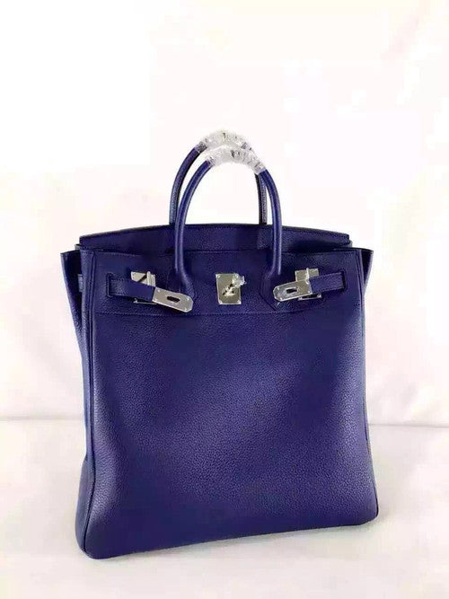 Hermes Bleu Saphir Haut A Courroies Bag Togo 40cm Palladium Hardware