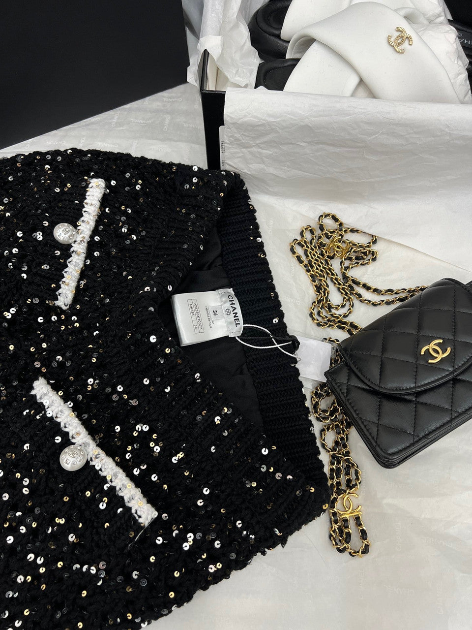 Chanel Glittered Cotton BERMUDA SHORTS