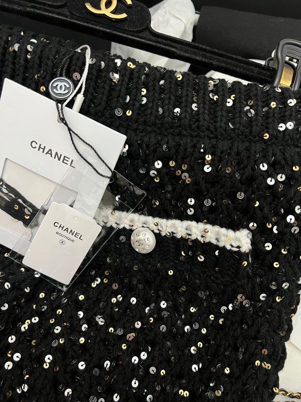 Chanel Glittered Cotton BERMUDA SHORTS