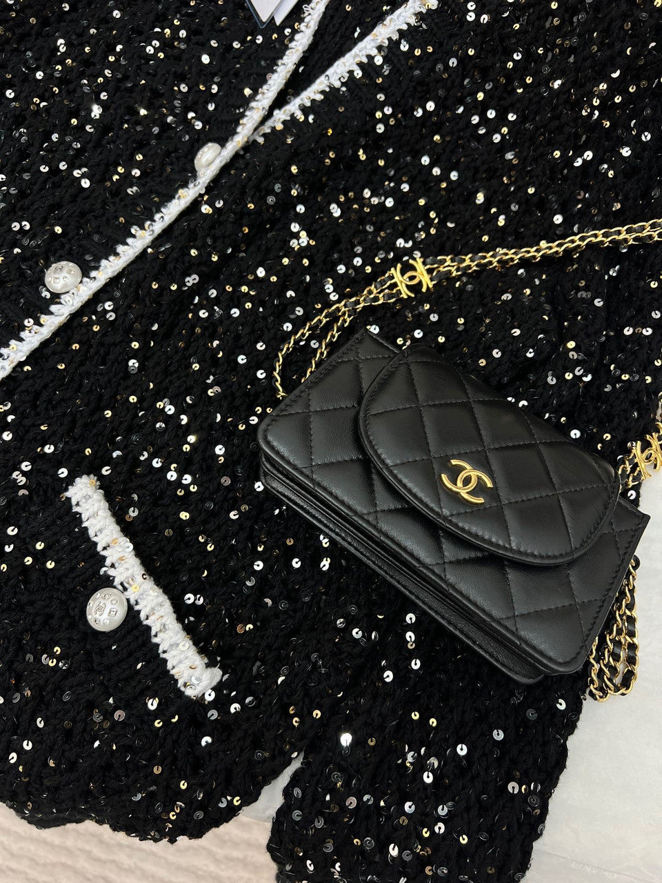 Chanel Glittered Cotton CARDIGAN