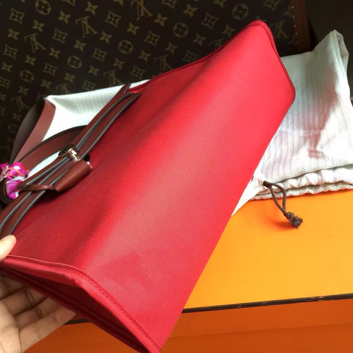 Hermes Red Herbag Zip PM