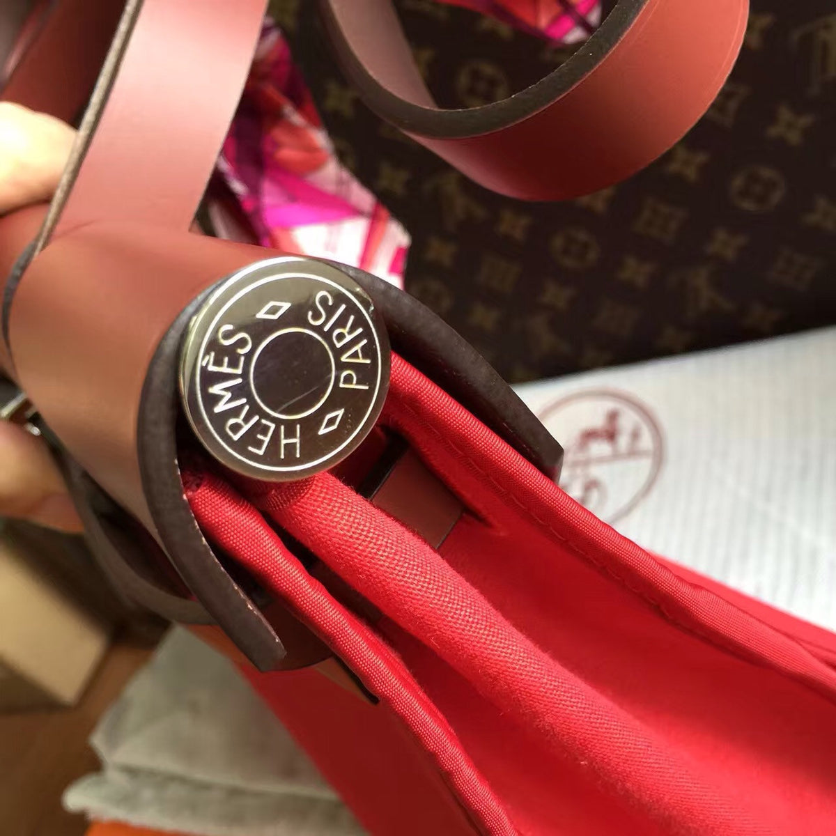 Hermes Red Herbag Zip PM