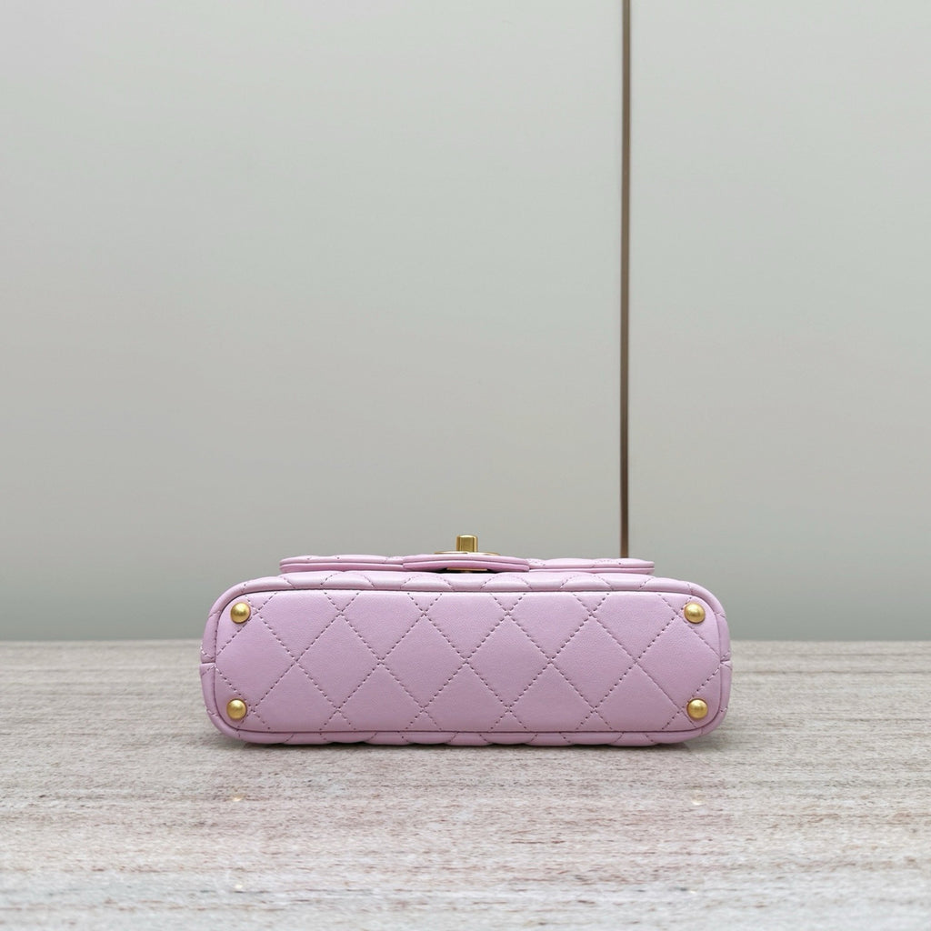 Chanel SMALL FLAP BAG WITH TOP HANDLE PINK