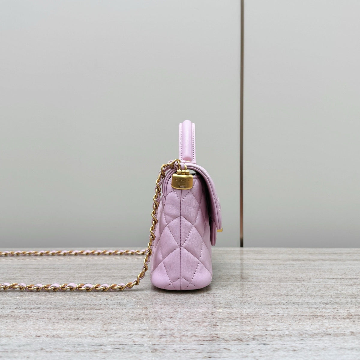 Chanel SMALL FLAP BAG WITH TOP HANDLE PINK