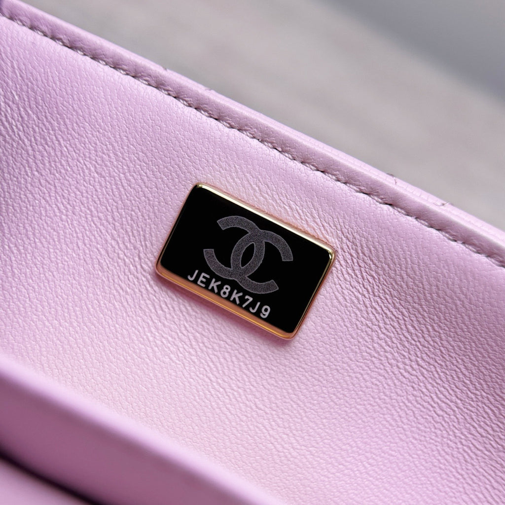 Chanel SMALL FLAP BAG WITH TOP HANDLE PINK