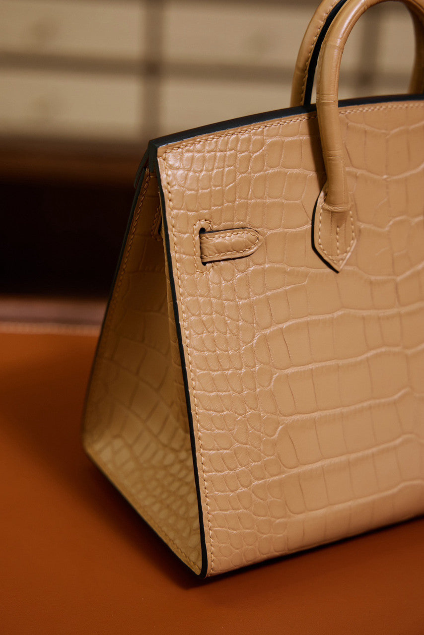 Hermès Birkin 20 Matte Masala Chai Alligator Gold Hardware