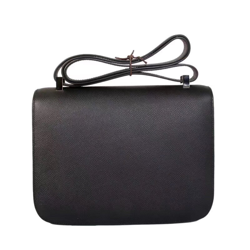 Hermes Black Constance 24 Epsom bag with Palladium Hardwares