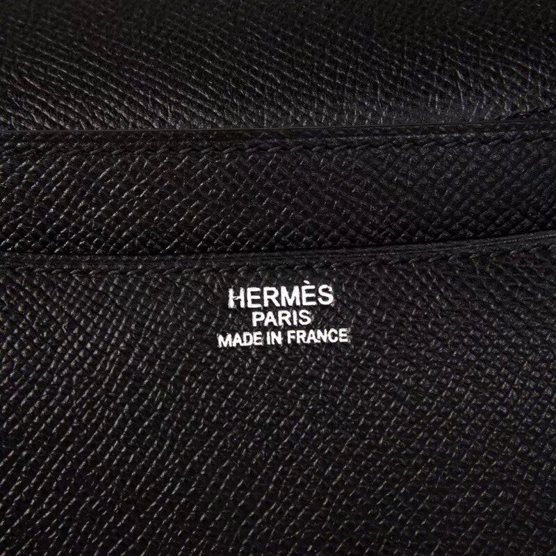 Hermes Black Constance 24 Epsom bag with Palladium Hardwares