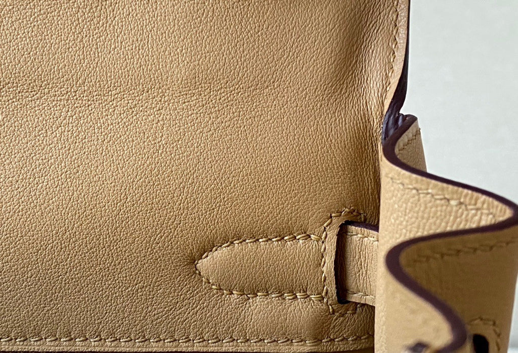 Hermes Special Order Kelly Lakis 32 Biscuit  with Palladium Hardware