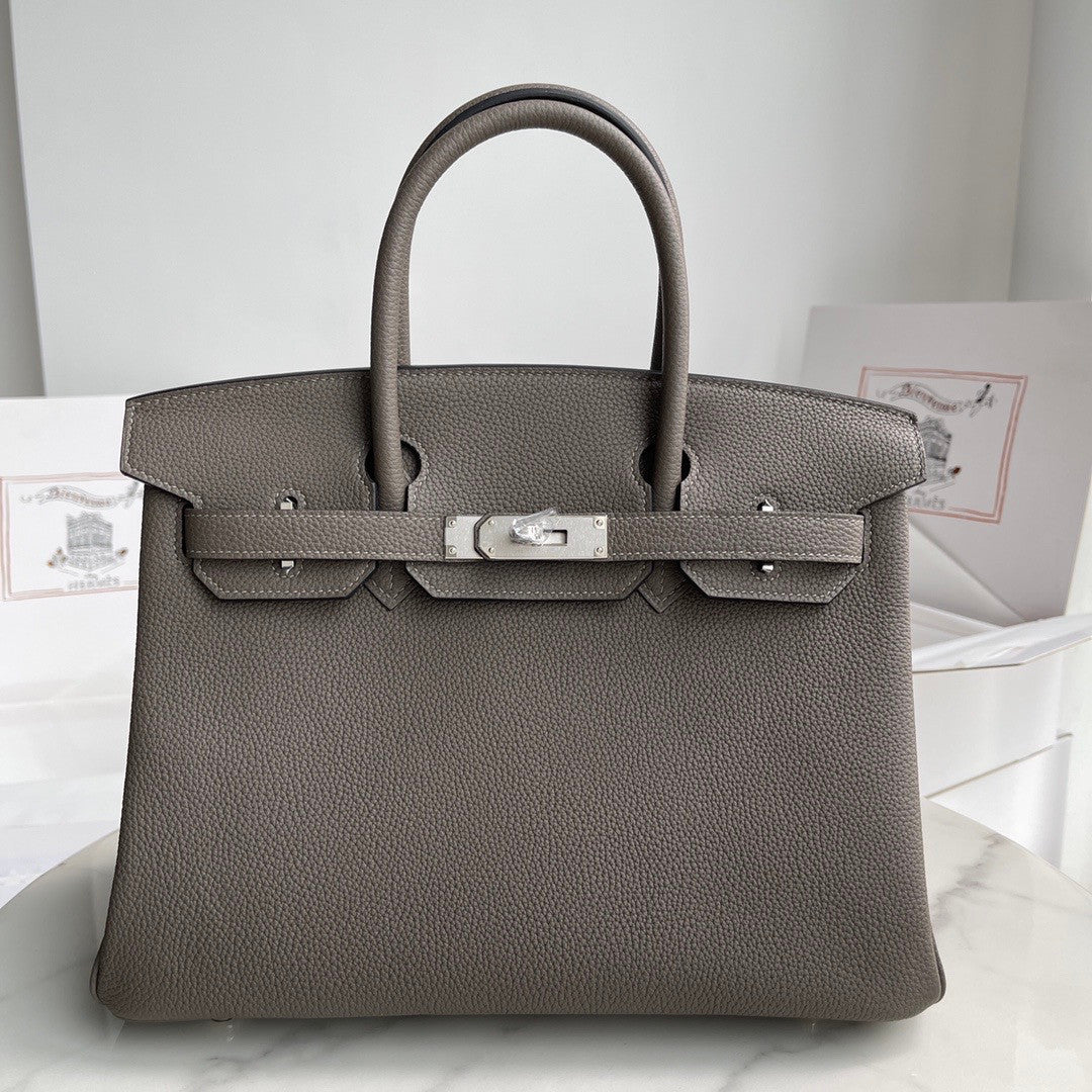 Hermès Birkin 30 cm Etain Togo Leather Palladium Hardware