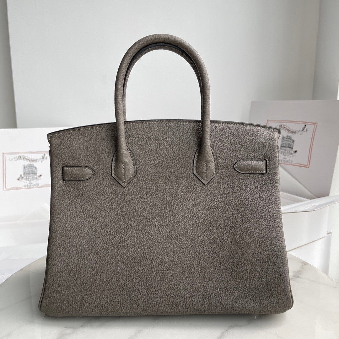 Hermès Birkin 30 cm Etain Togo Leather Palladium Hardware
