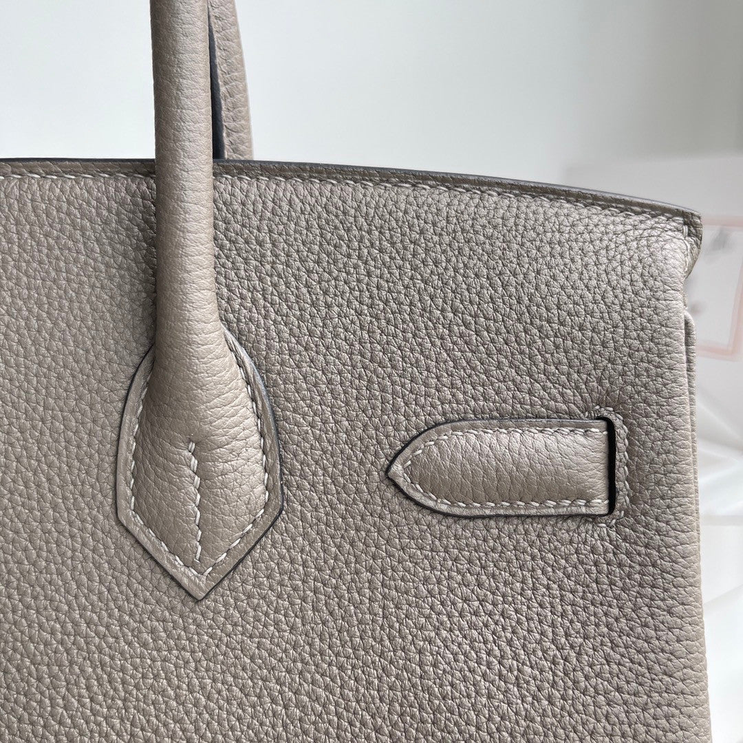 Hermès Birkin 30 cm Etain Togo Leather Palladium Hardware