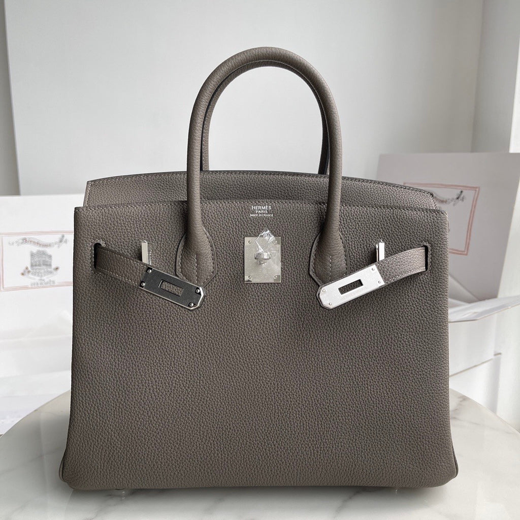 Hermès Birkin 30 cm Etain Togo Leather Palladium Hardware
