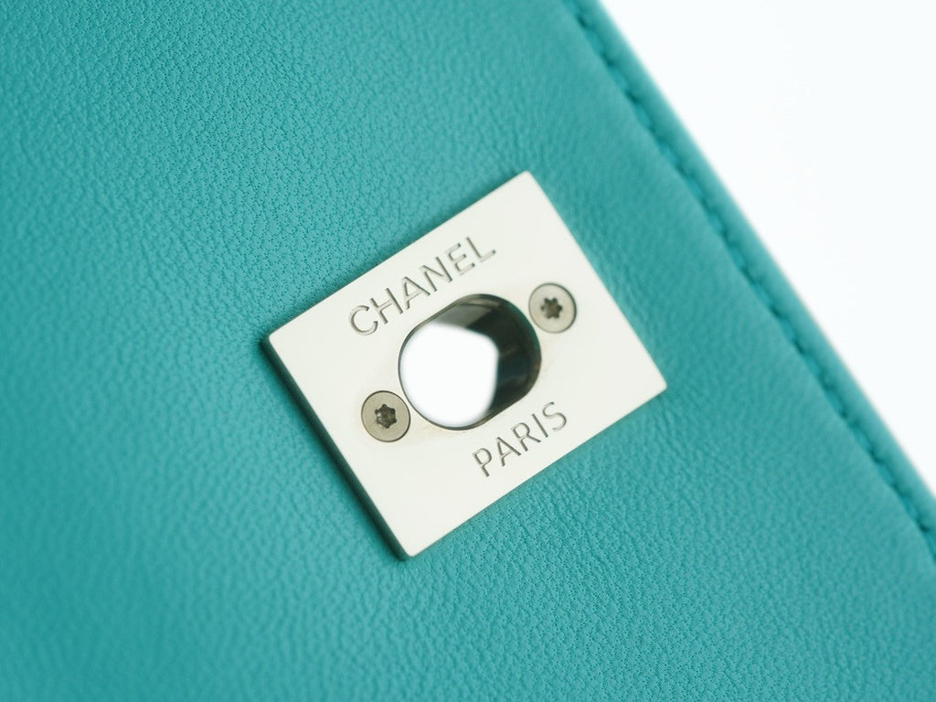Chanel Trendy CC Flap Bag with Top Handle 2024 Turquoise