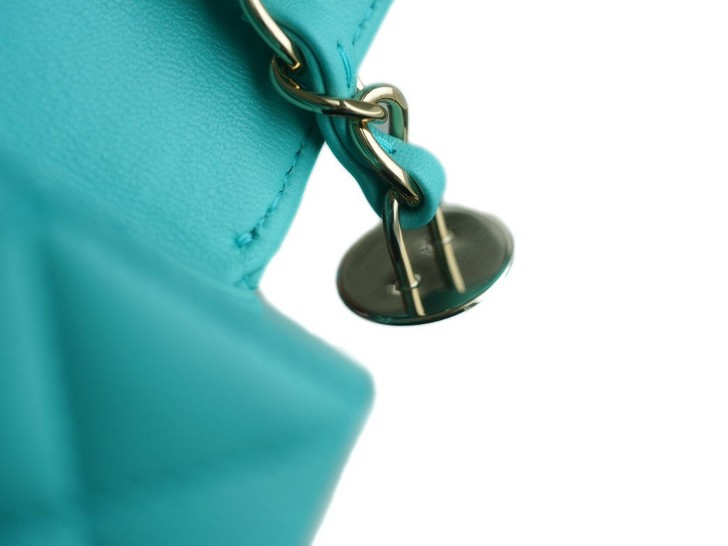 Chanel Trendy CC Flap Bag with Top Handle 2024 Turquoise